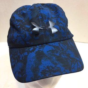 Under Armour Women's Blue Black Camo Adjustable Strap Cap Hat